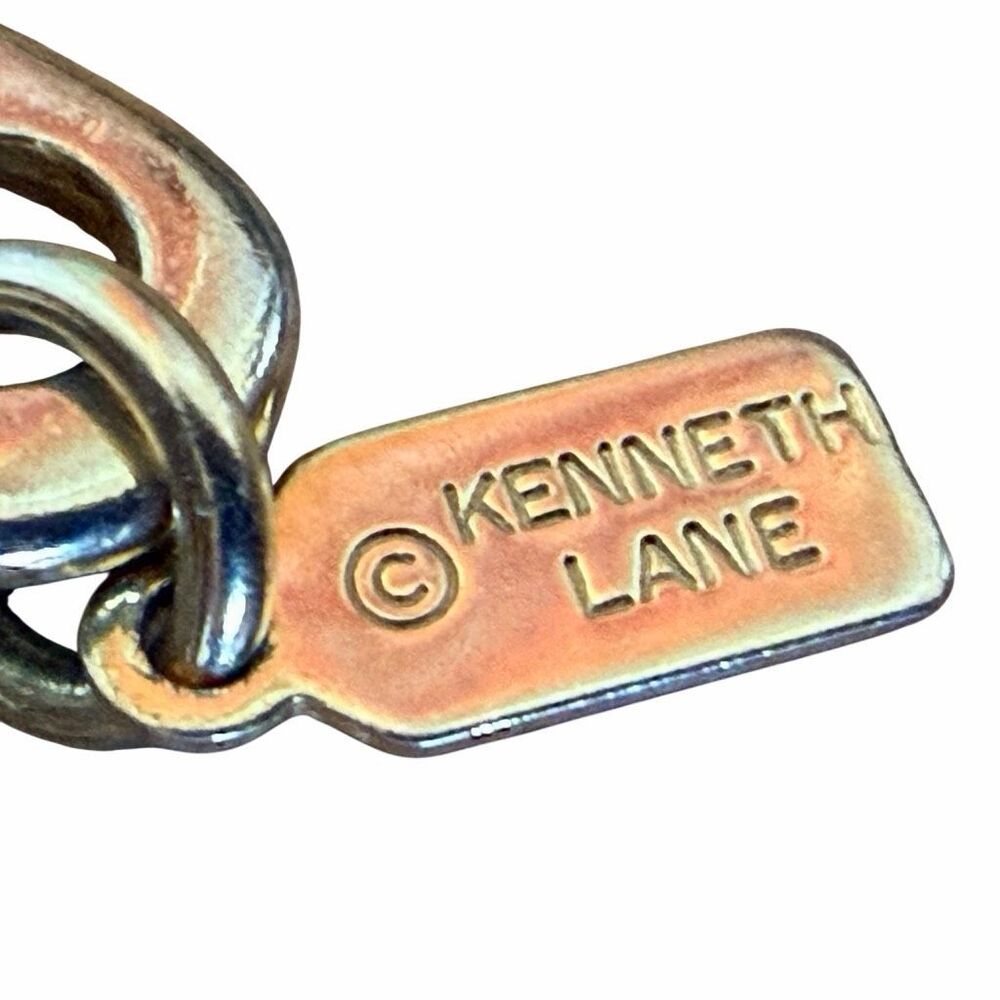 Kenneth Lane Green Agate Slice Statement Necklace - Picture 5 of 10